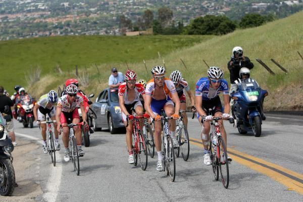 Belgian Jurgen Van De Walle (Quick Step) sets the break away group's pace.
