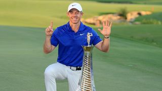 Rory McIlroy with the Harry Vardon Trophy