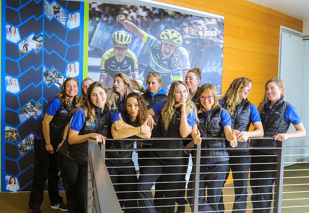 The riders visit Tibco's head office