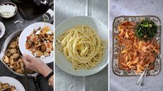 Three pasta dishes