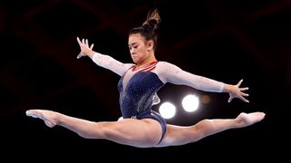 Sunisa Lee of Team United States competes on balance beam during the Women's All-Around Final on day six of the Tokyo 2020 Olympic Games at Ariake Gymnastics Centre on July 29, 2021 in Tokyo, Japan.