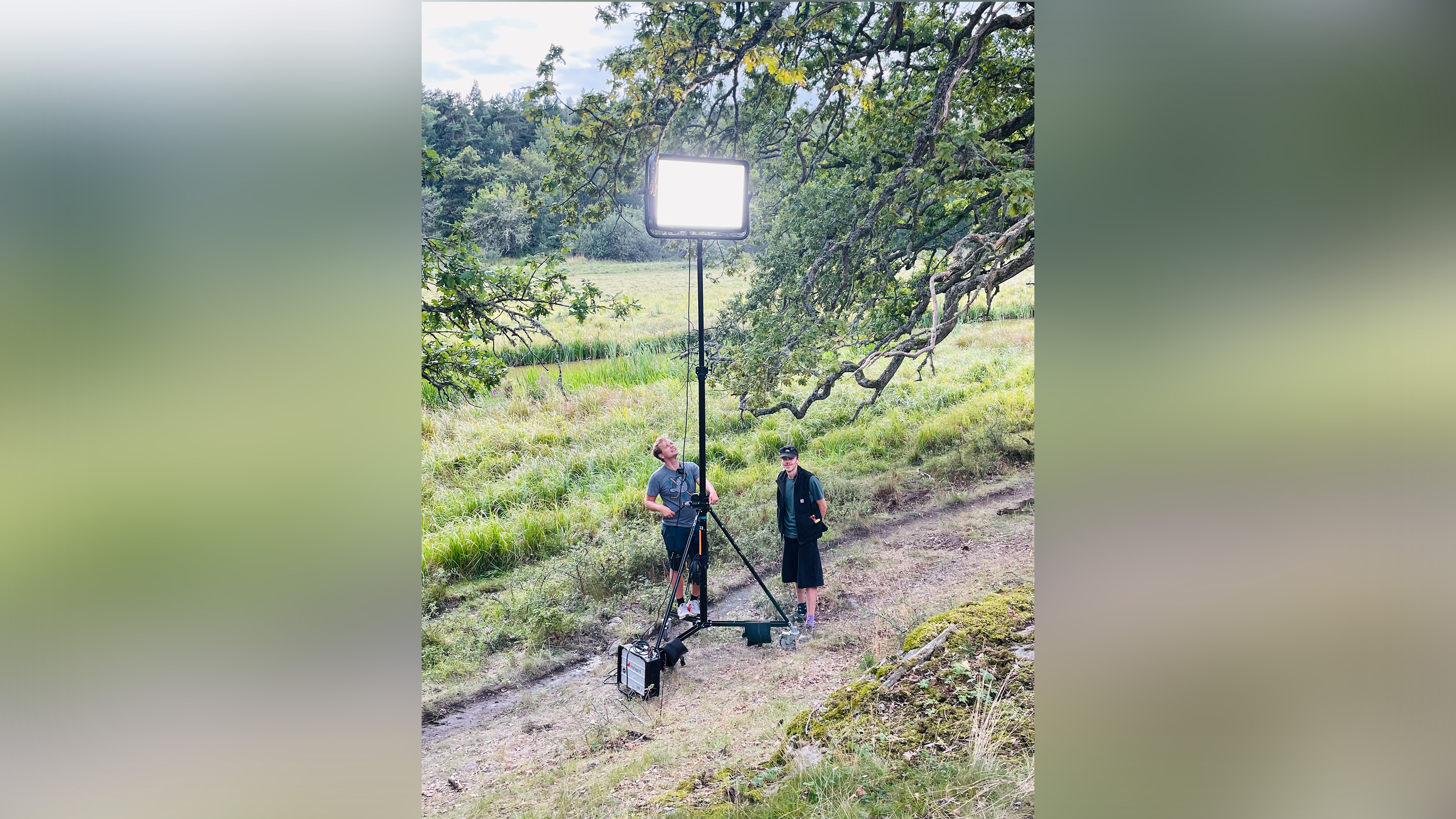 A studio lighting LED panel.