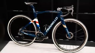 Pinarello Crossista F cyclo cross race bike in navy blue with red white and blue detail