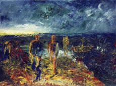 Men of Destiny, 1946, oil on canvas, 20in by 27¼in, by Jack B. Yeats (1871–1957), National Gallery of Ireland, Dublin. © Estate of Jack B Yeats. All rights reserved, DACS 2023 / Image, National Gallery of Ireland.