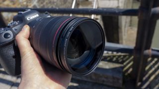 The Kenko Pro1D+ circular polarizing filter on a Canon lens