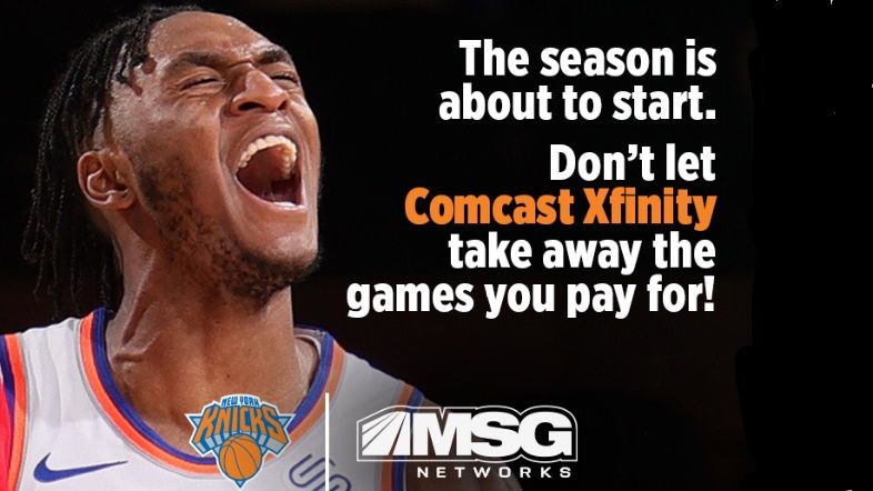 MSG Networks Alerts Comcast Subs They Could Miss Games in Carriage Dispute