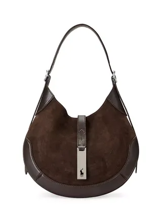 Polo Id Small Suede Shoulder Bag