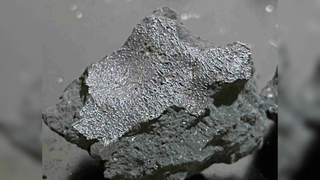 A fragment of the Hillsborough meteorite. 