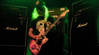 J Mascis onstage in Germany with Dinosaur Jr, 2022