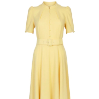 Ahana Short Sleeve Dress in Lemon, $910 (£720) | Beulah London