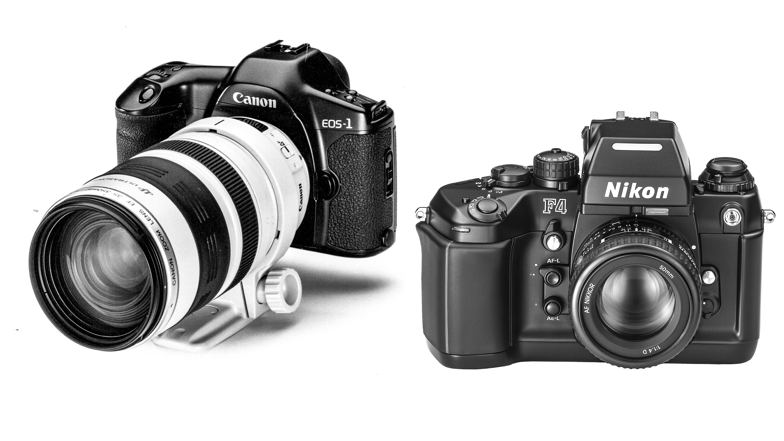 Canon EOS-1 vs Nikon F4