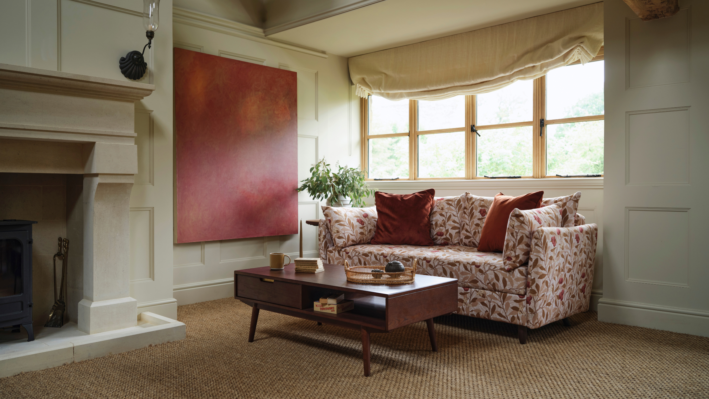 Swyft x Morris &amp; Co sofa in living room.