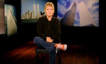 A casual, orange sneaker-clad Linda Ellerbee hosts a news special on Nickelodeon to help explain the 9/11 attacks to kids.