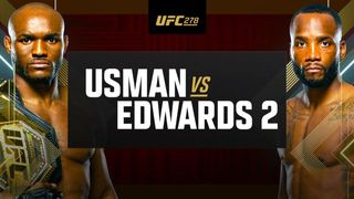 Usman and Edwards in a promo shot for a UFC 278 live stream