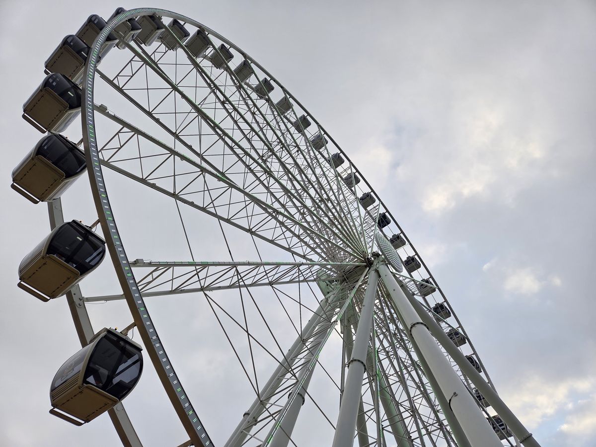A Ferris wheel