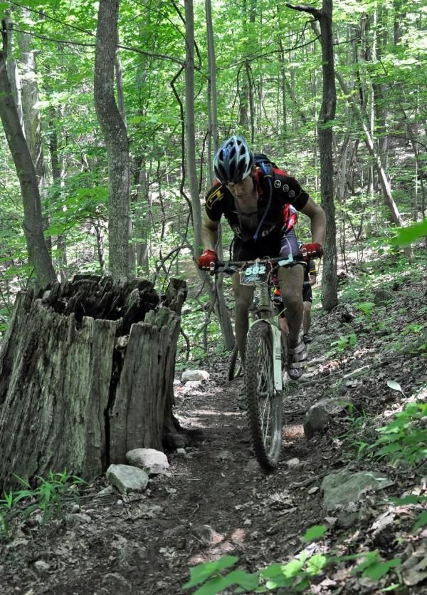 A racer in action