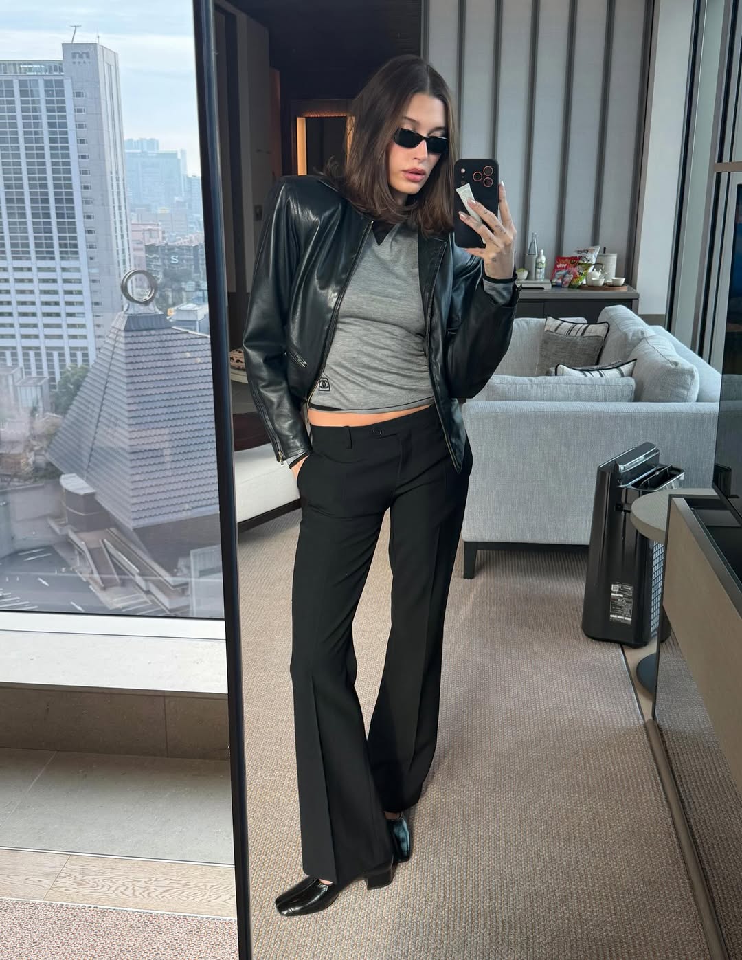 Hailey Bieber wore the high-vamp heels trend in her latest Instagram post