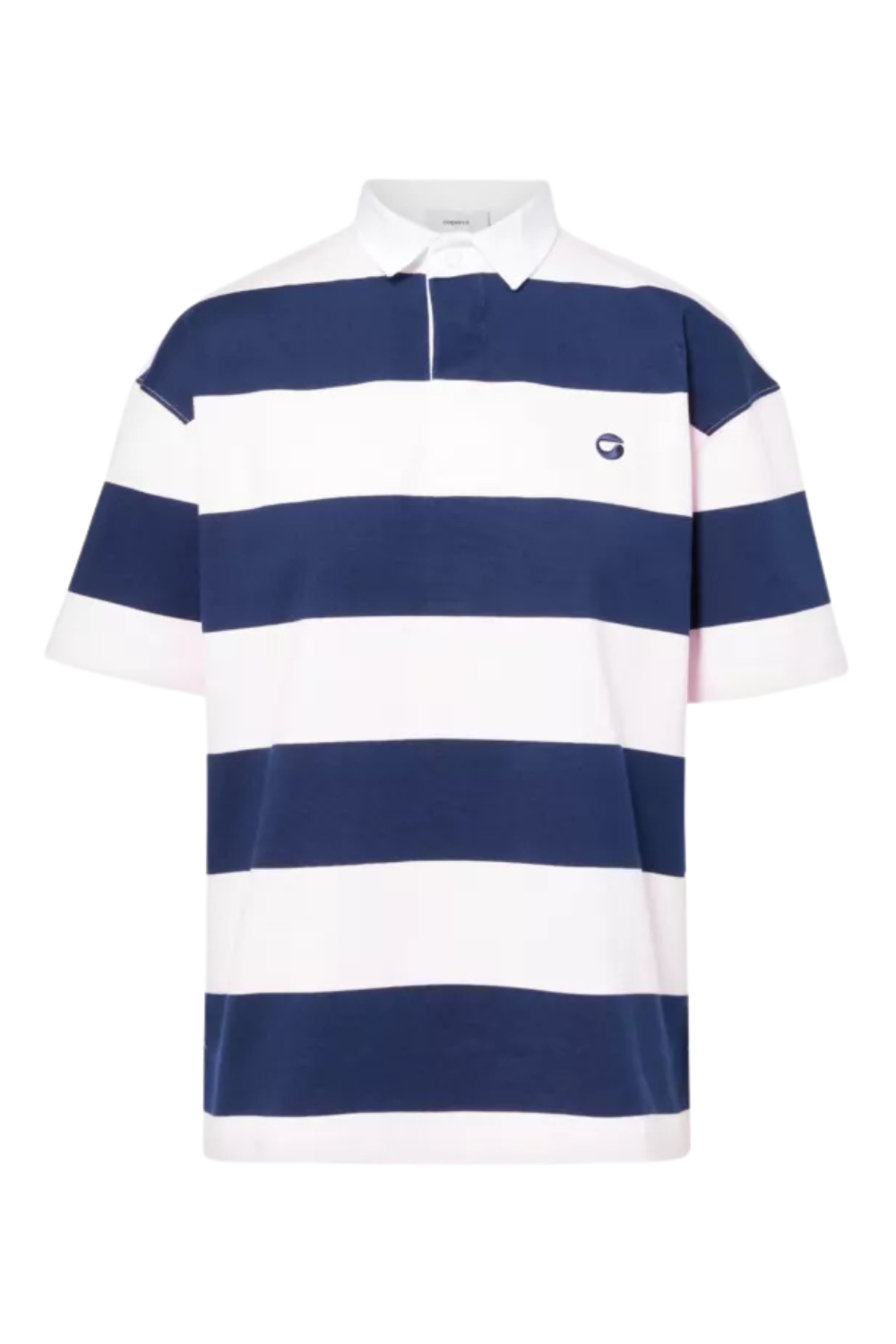 Embroidered-Branding Striped Cotton-Jersey Polo Top