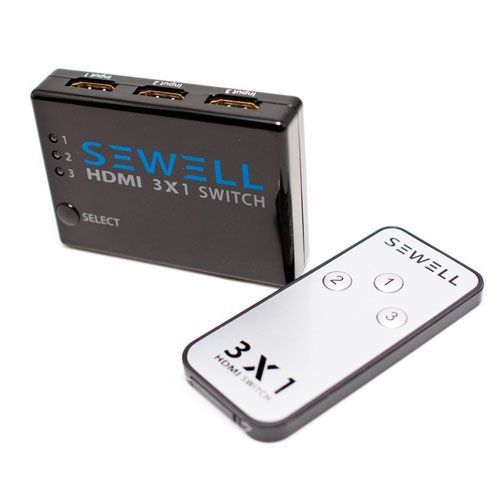 The remote allows you to switch between inputs without getting up to press the select button.