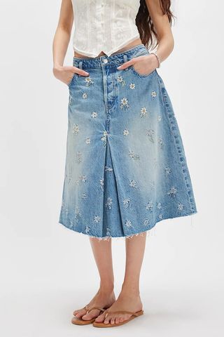 We the Free Daisy Mae Embroidered Skirt