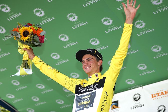 LottoNL-Jumbo's Sepp Kuss retain's the leader's yellow jersey after stage 3 of the 2018 Tour of Utah