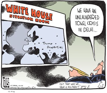 Political cartoon U.S. Trump conflict of interest