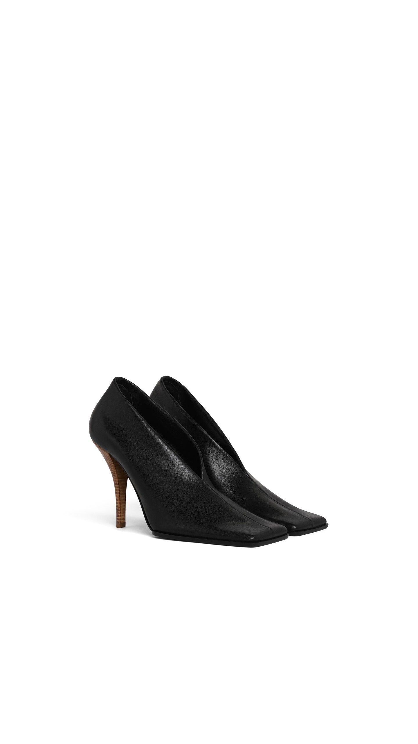 Soft Square Pumps in Leather