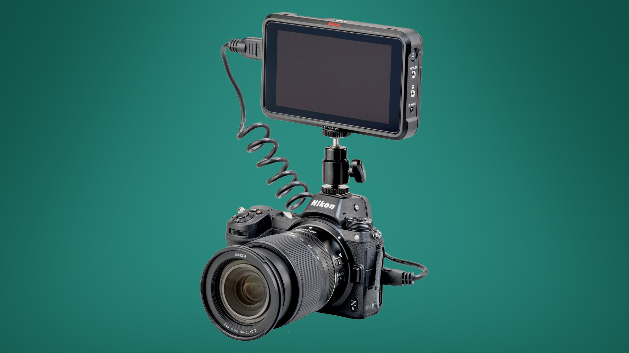 A Nikon Z6 with an Atomos Ninja V recorder