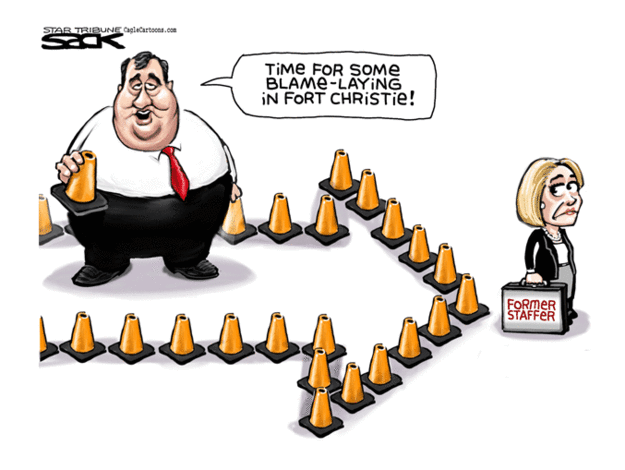 Political cartoon Chris Christie scandal