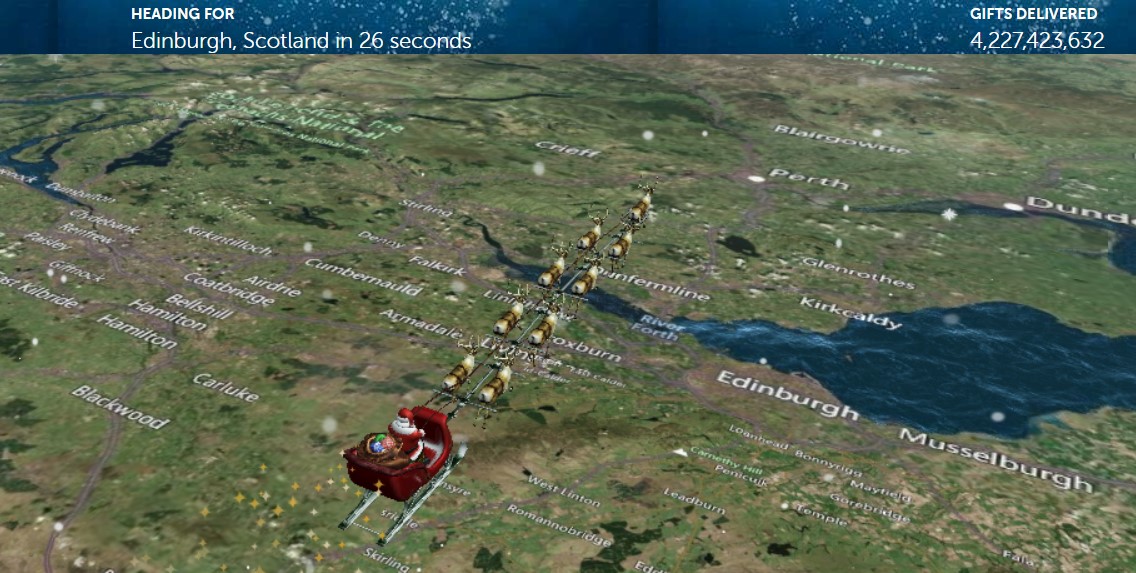 Santa over Ireland