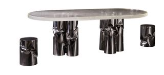 metallic table