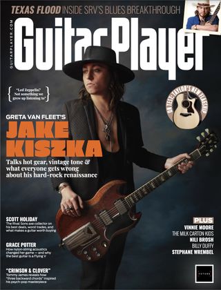Greta Van Fleet's Jake Kiszka adorns the cover of Guitar Player's September 2023 issue
