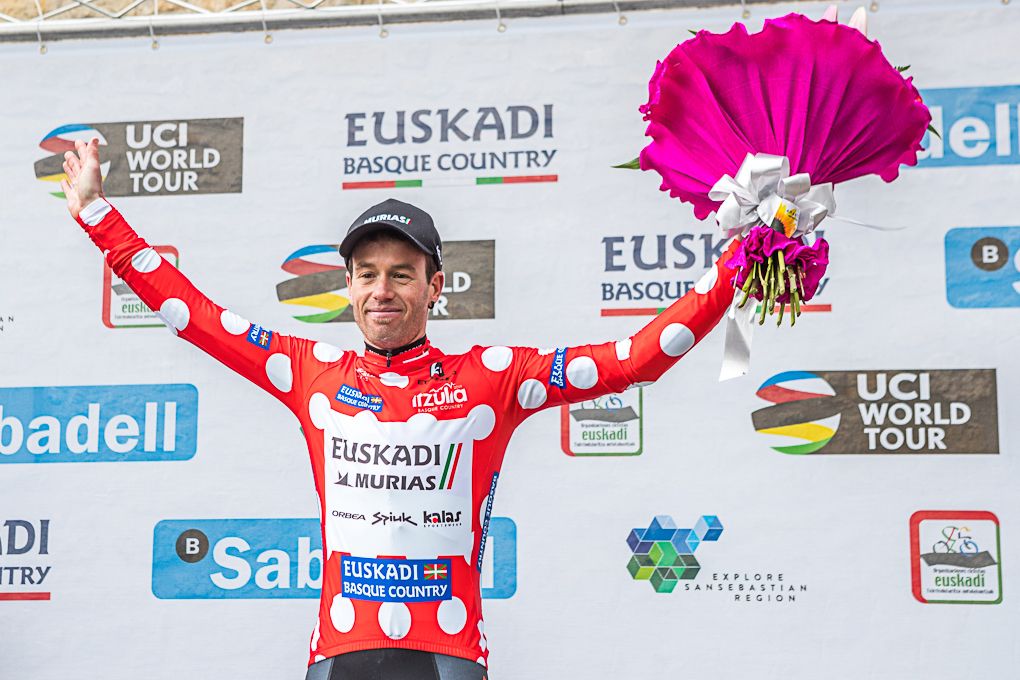Garikoitz Bravo (Euskadi-Murias) in the mountains jersey at Pais Vasco