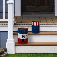 Glitzhome 2-Piece Metal Patriotic Lantern Set l Was $39.99, Now $31.99, at Bed Bath &amp; Beyond