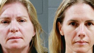 Mugshots of Jodi Hildebrandt and Ruby Franke in the Netflix documentary Evil Influencer: The Jodi Hildebrandt Story