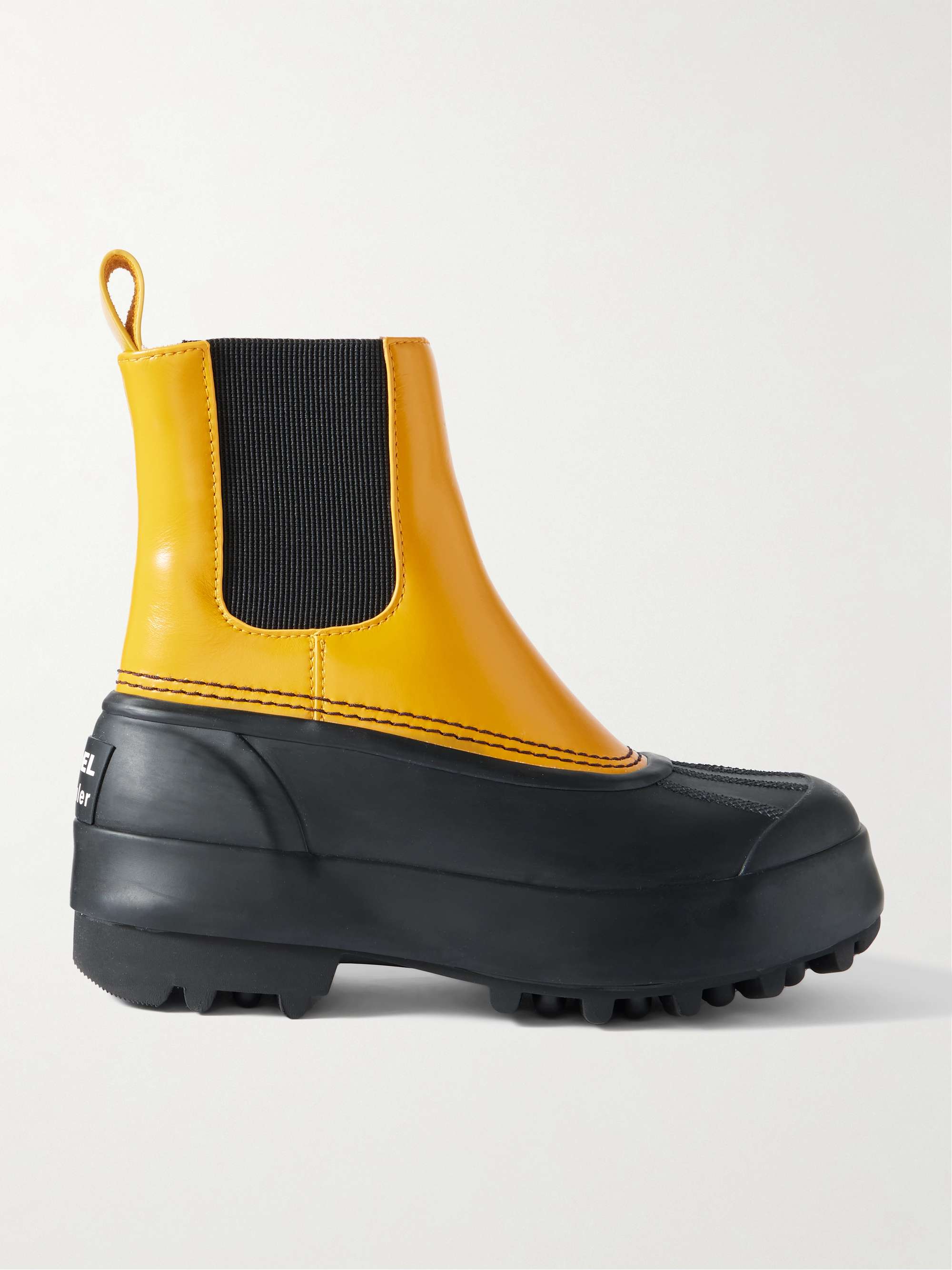 + Sorel Caribou Leather and Rubber Platform Chelsea Boots