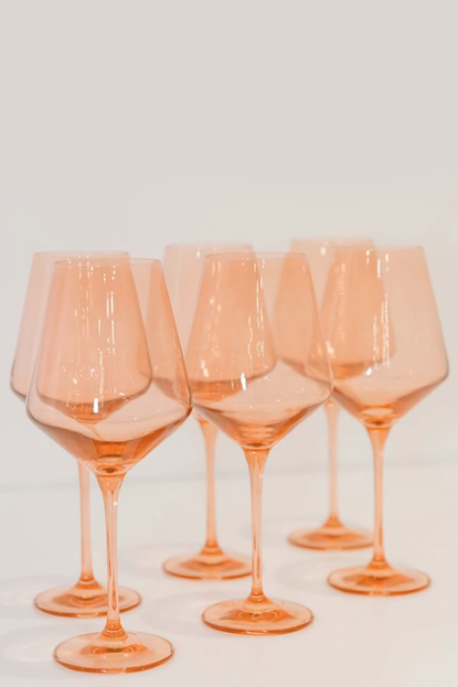 Estelle Colored Glass Stemmed Wine Glass