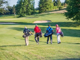 a four ball of golfers