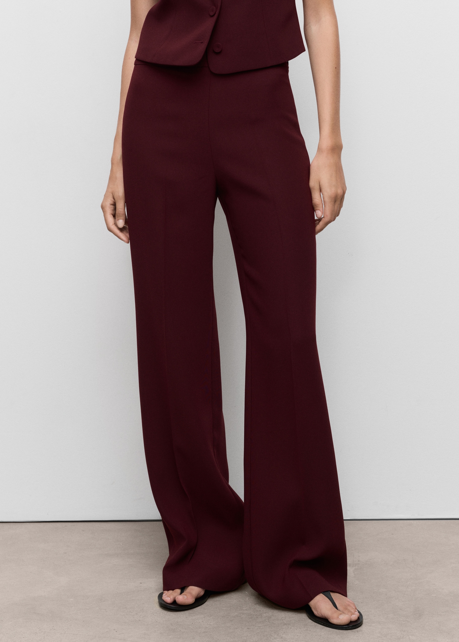 Straight Mid-Rise Suit Pants - Women | Mango Usa