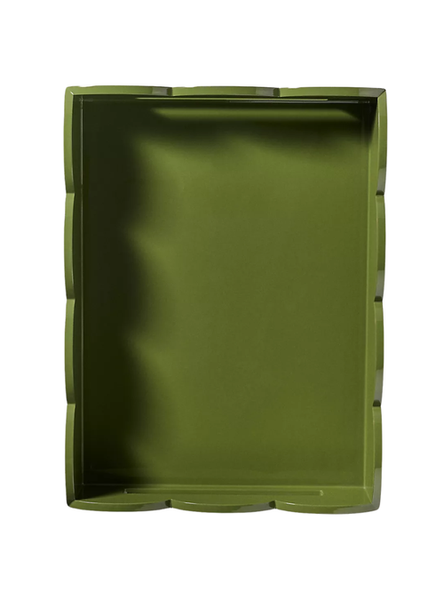 Two-Tone Medium Scallop Lacquer Tray
