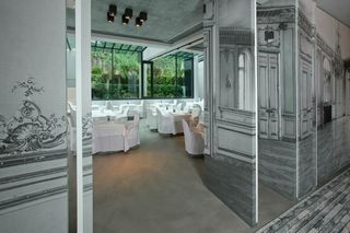 Entrance of dinning area in Hotel Maison Champs-Elysees