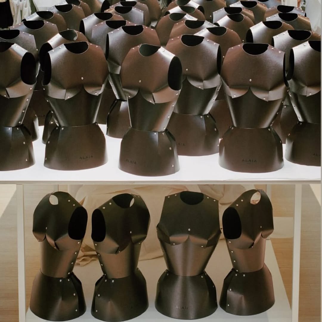 Alaia A/W 2026 leather bodice show invitation