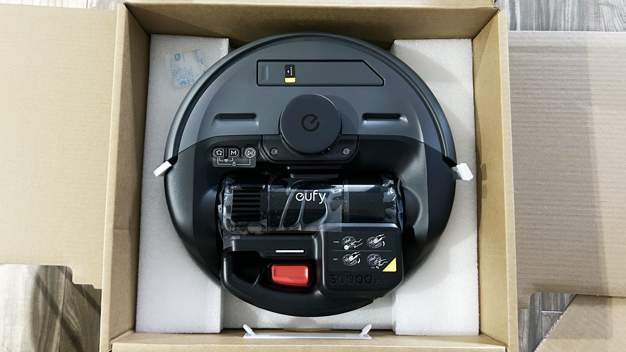 Eufy robot vacuum in box