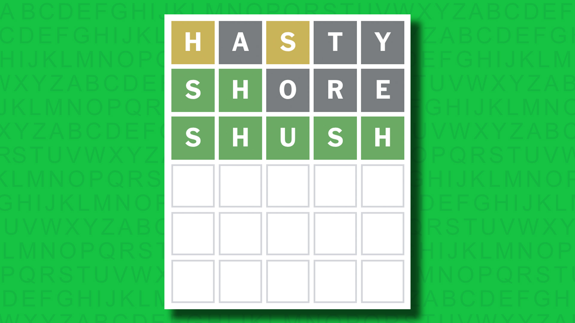 NYT Wordle answer for game 1416 on a green background