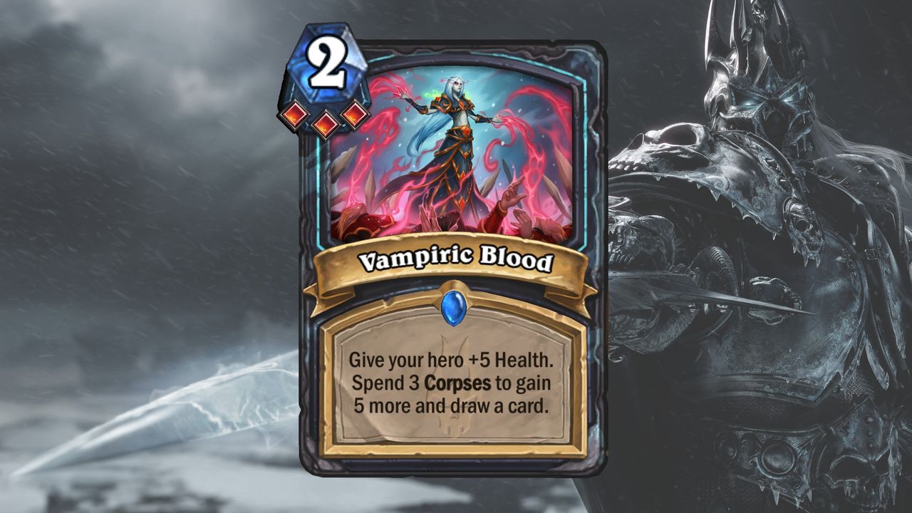 Cards and art from Hearthstone's March of the Lich King expansion.