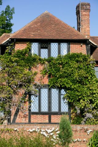 Leaded windows in a brick period home