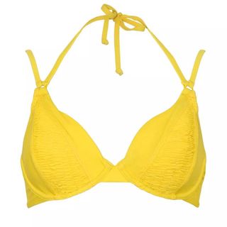 Gold Coast Underwired Double Strap Non-Padded Bikini Top - Yellow