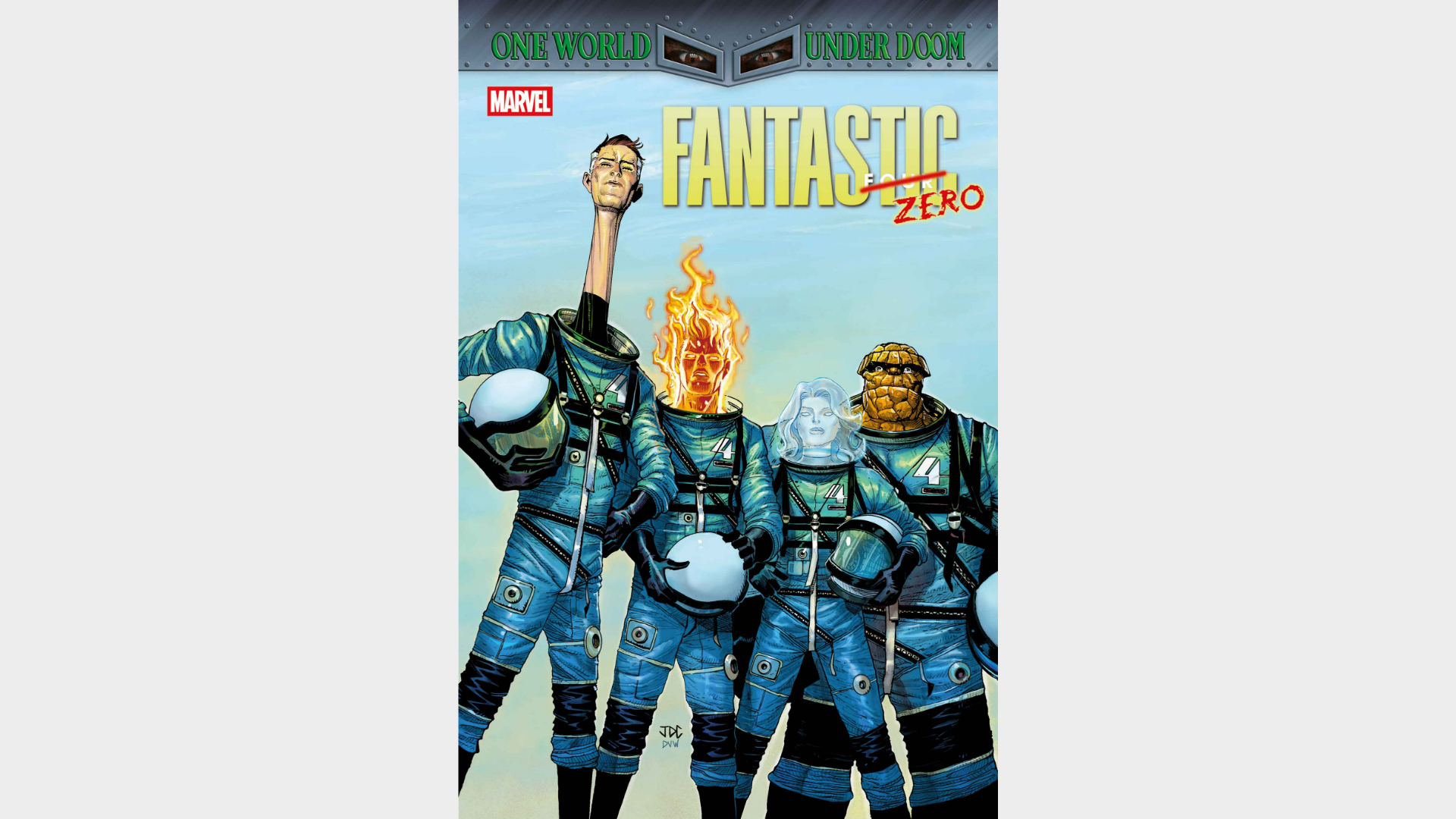 The Fantastic Four in space uniforms