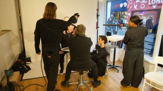 A behind the scenes photograph from the Rankin Live 2023 event in Carnaby Street, London