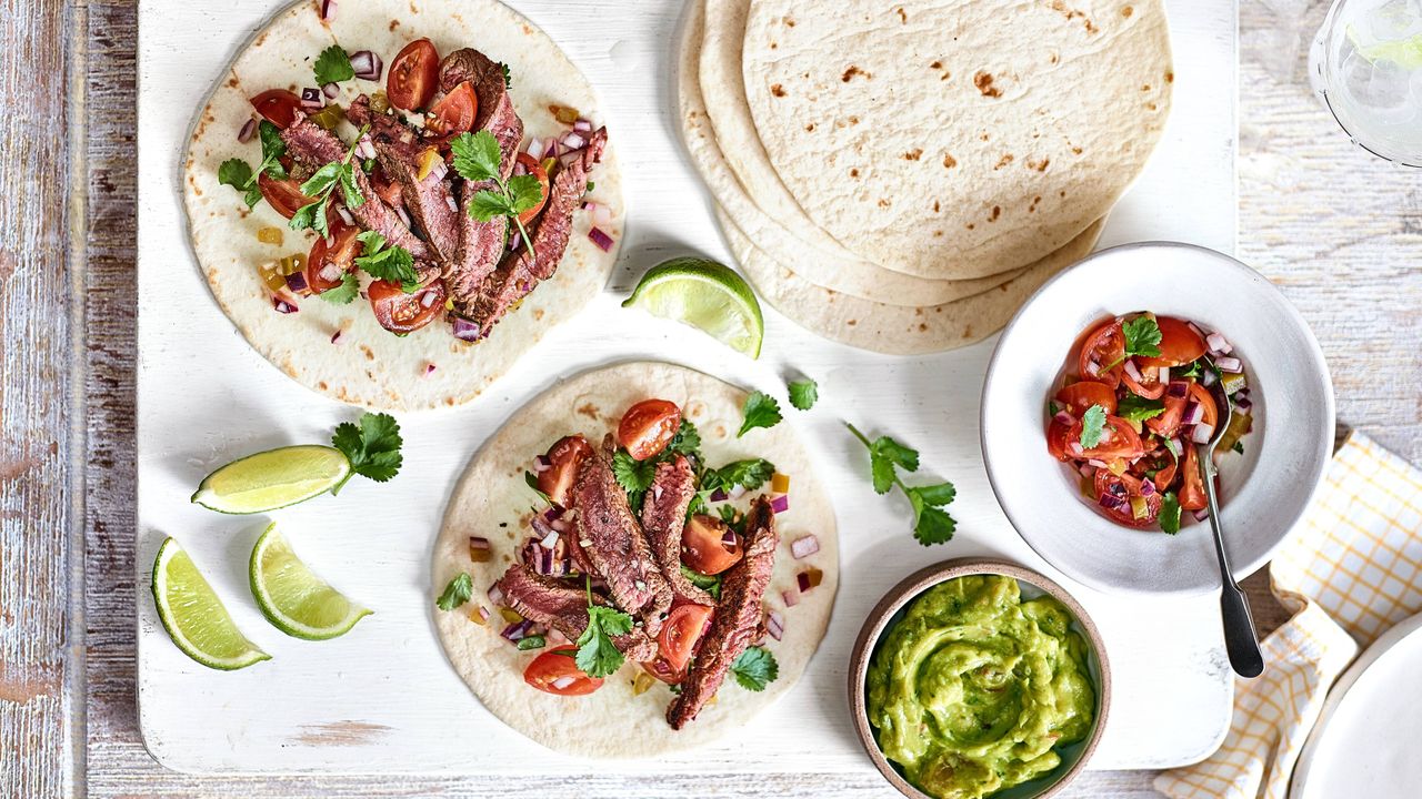 Steak and salsa wraps 